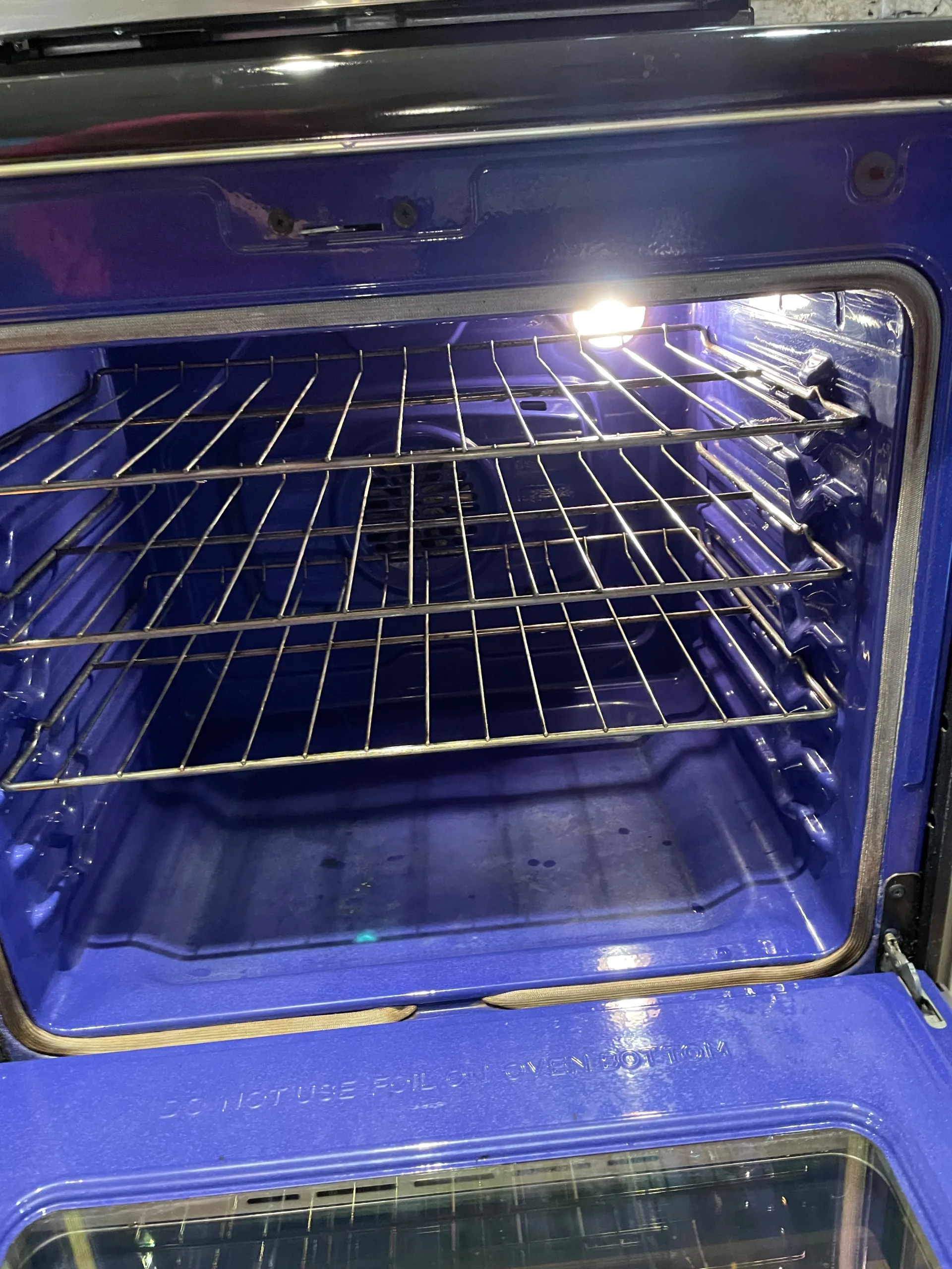 Sparkling clean oven interior after a deep clean