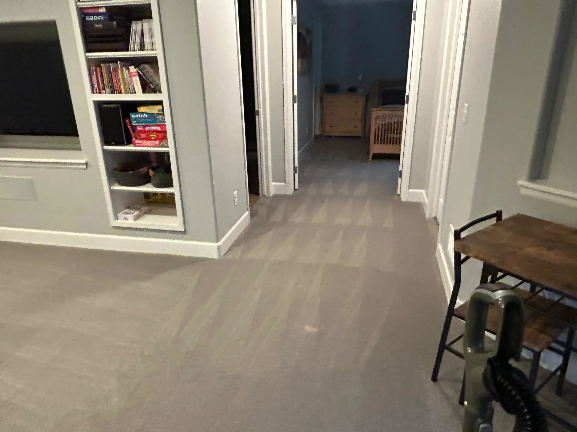 Freshly cleaned family home, carpet vacuumed and tidy